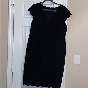 Black scallopped dress